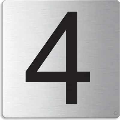 Produktbild von Türnummer I Zimmernummer I EdeIstahI TürschiId "4" I 85x85 mm I Nr.48304