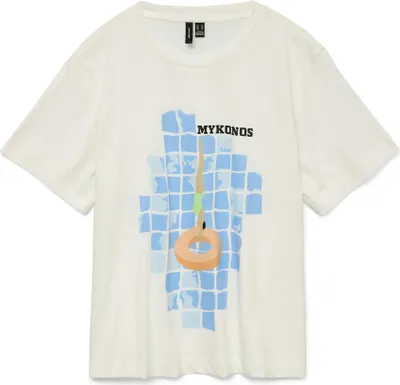Produktbild von Vero Moda VMBETA METTE SS TOP BOX JRS GA Snow White/NAVY BLAZER M