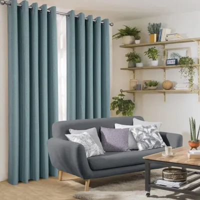 Image de Rideaux occultants 100% avec œillets pour salon et chambre