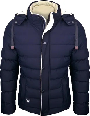 Produktbild von Gesteppte Winterjacke mit Kapuze, navy ( dunkelblau ), wärmendes Innenfutter, Größe S