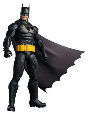 Produktbild von DC Comics DC 30 cm große Batman-Actionfigur, schwarzer Batsuit, 7 Bewegungspunkte, 4 Jahr(e), Mehrfarbig, Kunststoff