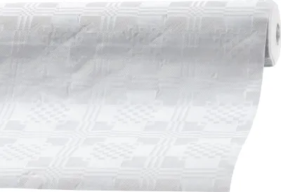 Produktbild von 25 Rollen im Display Damasttischtuch weiß , 10m x 100cm, Rolle, Party, Festival, Papier, Tafeltuch