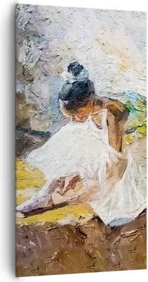 Produktbild von Bild auf Leinwand - Leinwandbild - Einteilig - Ballerina Mädchen Öl - 65x120cm - Wand Bild - Wanddeko - Wandbilder - Leinwanddruck - Bilder - Wanddekoration - Leinwand bilder - PA65x120-4756