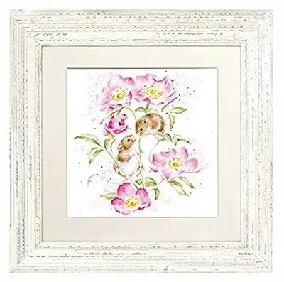 Immagine prodotto di Immagine incorniciata di un topo bianco, 23 x 23 cm