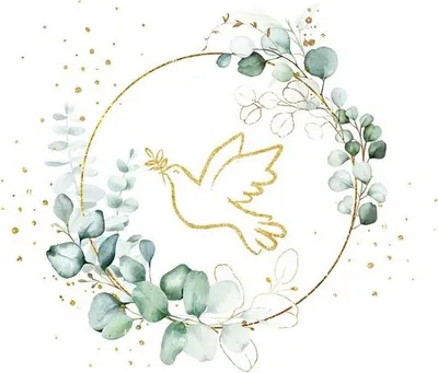 Produktbild von 20 Servietten Eucalyptus Golden Dove - Goldene Taube 33x33cm