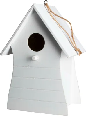 Produktbild von Holz Vogelhaus zum aufhängen - ca. 21x14x12 cm - Farbe: weiß