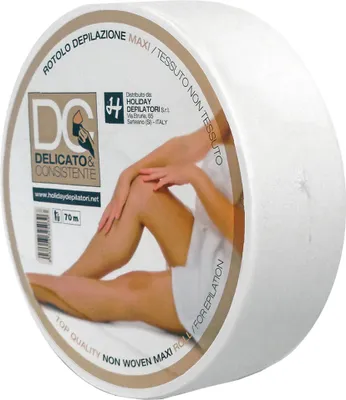 Produktbild von Vliesstreifenrolle Delicato und Con. weiß 70 m x 7 cm