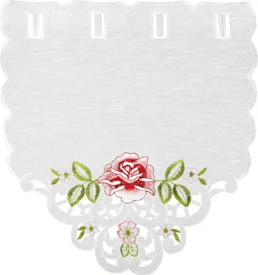 Immagine prodotto di Tenda per finestra con ricamo, dimensioni: 35x40cm, colore: rosso