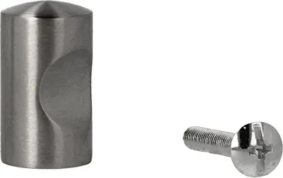 Produktbild von Möbelknopf Schubaldenknopf Küchenknopf Edelstahlknopf Griffmulde Edelstahl ø15mm