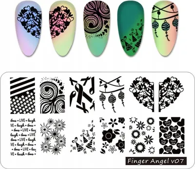 Obrázok produktu pre Finger Angel Nail Art pečiatka - V07