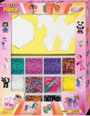 Produktbild von Hama Bügelperlen midi "Mädchenmotive" Super-Geschenkset 7.200 Bügelperlen