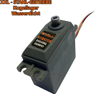 Imagen del producto de Servo DF-1500D de DF Models: 15 kg de par, transmisión de acero, cojinetes de bolas