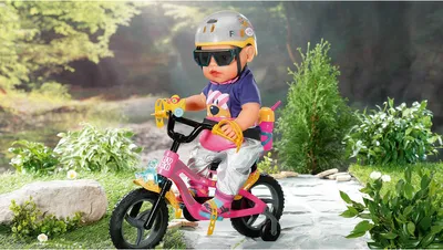 Produktbild von Zapf Creation Baby born Bike mit wunderschönem mint weißem Blumenprint