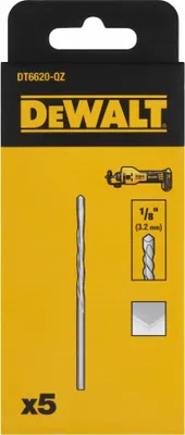 Produktbild von DEWALT Trockenbaufräser Pilot Point 1/8 Zoll 5 Stk