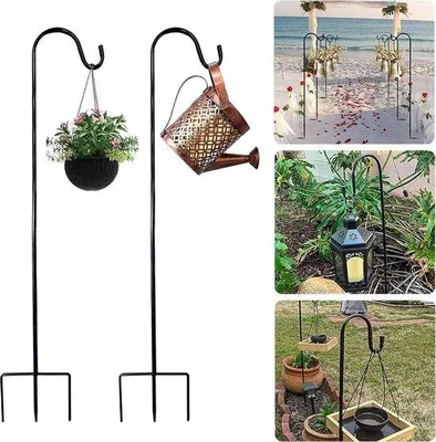 Produktbild von Famanu Haken für Laternen und Vogelhäuser - 81,5 cm, klappbar, stabil, 2 Stück