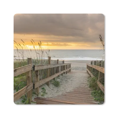 Produktbild von MuchoWow® Mauspad Mousepad Strand - Meer - Düne - Weg 20x20 cm - Mousepads - Maus Mat - Pad - Mausunterlage - Desk Mat - Bureauartikeln