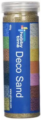 Obrázok produktu pre GLOREX Deco-Sand, 480 g, piesok, zlatá farba, 15,5 x 6 x 6 cm, 1 kus