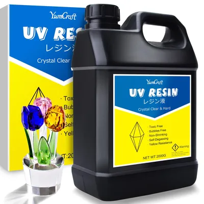 UV-Harz 2000 g, klar, schnellhärtend, für Schmuck und Basteln