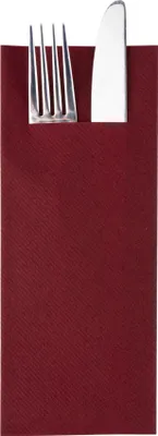 Produktbild von Sovie HORECA Besteckserviette "Pub" in Bordeaux aus Linclass® Airlaid 40 x 33 cm, 1/8 Falz, 75 Stück
