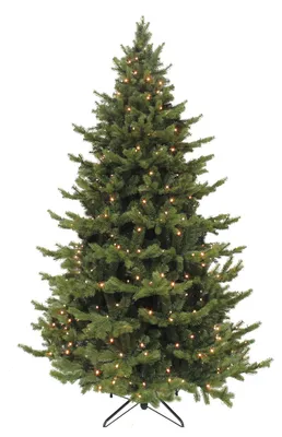 Productafbeelding van Triumph Tree Sherwood Spruce Deluxe, kunstkerstboom met 200 LED-lampjes, 1575 takken - Kleur: Groen - Hoogte: 185 cm - Diameter: 127 cm; Artikelnummer: 389916