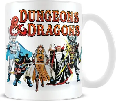 Obrázok produktu pre Dungeons & Dragons - Hrnček na kávu, figúrky PM5505 (jedna veľkosť) (biela/červená)