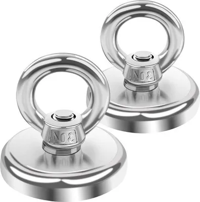 Produktbild von 32mm Neodymium-Magnet - Starke Magnete mit Loch - Runder Magnet-Haken für Garage-Schubladen Cruise-Magnetfisch