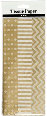 Produktbild von Seidenpapier, Blatt 50x70 cm, 17 g, Gold, 6 Bl./ 1 Pck [HOB-200894]