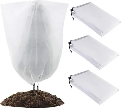 Produktbild von 4-teiliges Winterschutzset, Winterabdeckung, Pflanzenwinterabdeckung mit Kordelzug und Reißverschluss, Schutzhülle