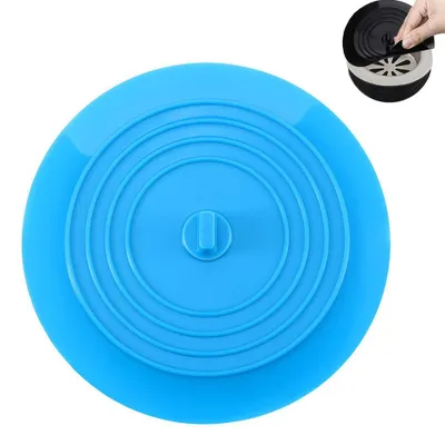 Image de Bouchon pour lavabo - Bouchon universel pour évier - Bouchon pour baignoire - Bouchon pour évacuation de lavabos, éviers, baignoires et douches - Bleu