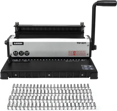 Immagine prodotto di Macchina per rilegatura a filo RAYSON TD-1221, 23 fori, capacità di 210 fogli, formato A4