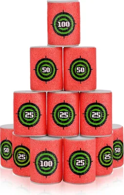 Image de Set de lancer de cible pour enfants, 6 pièces boîtes souples en EVA, pour jeux de lancer de jouets à l'intérieur & à l'extérieur