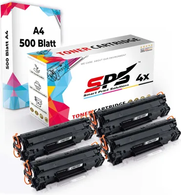 Produktbild von Druckerpapier A4 + 4x Multipack Set Kompatibel für Canon LBP-215 X (2200C002/052H) Toner Schwarz