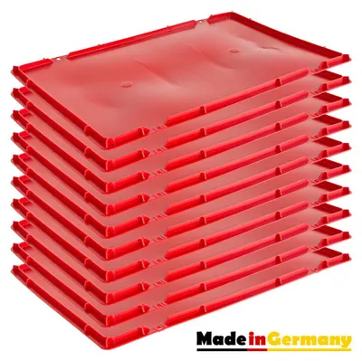 Obrázok produktu pre 10x veko Eurobox 40 x 60 cm veko box na mäso 40 x 60 cm veko box na mäso veko mäsiarsky box veko stohovací box Eurobox 40 x 60 cm červený Kingpower