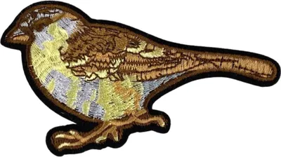 Produktbild von Spatz Haussperling Vogel Bügelbild Emblem Aufnäher