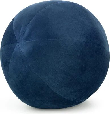 Image de Coussin boule décoratif - coussin câlin GAJANA bleu foncé Ø 24 cm Mybesthome