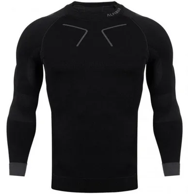 Produktbild von Alpinus - "Tactical" Base Layer Oberteil für Herren, Thermoaktiv PP7305 (M) (Schwarz/Grau)