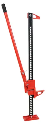 Image de Cric High Lift Farm - Cric hydraulique - Hauteur de levage : 122 cm - Capacité de charge : 3 000 kg - Tout-terrain pour quad/SUV/tracteur/camion - Rouge