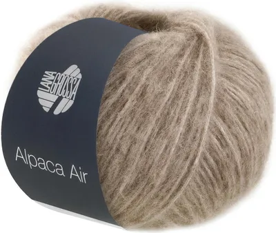 Produktbild von Lana Grossa ALPACA AIR 50 g kuschelweiches Alpaka- und Merino-Strickgarn 140 m , Farbe:026 - Graubeige