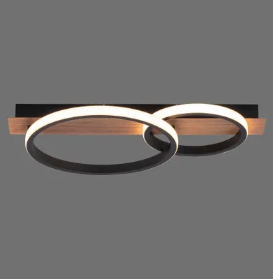 Produktbild von JUST LIGHT TROOPER LED Deckenleuchte Warmweiss 28W Holzdekor 15615-78