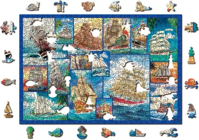 Image de WOODEN CITY Puzzle en bois Voilier 2in1, 505 pièces ECO
