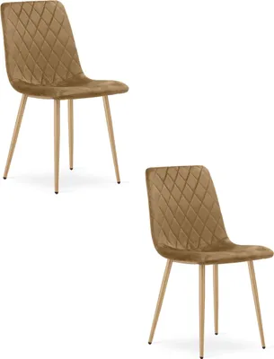 Immagine prodotto di Sedia TURIN - velluto marrone / gambe in legno x 2