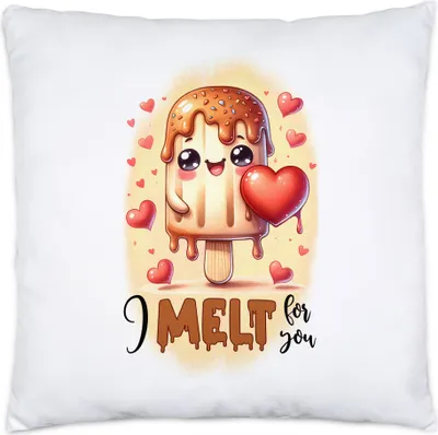 Produktbild von I Melt for You Eiscreme Liebe Kissen inkl. Füllung Geschenkidee Paar Frau Freundin Freund
