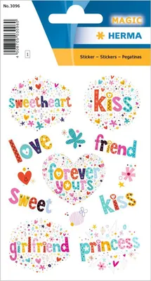 Produktbild von HERMA 3096 10x Sticker MAGIC Greetings, Folie beglimmert