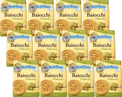 Produktbild von MULINO BIANCO Baiocchi - Kekse mit Pistazienfüllung 240g (Pistazie, x12)