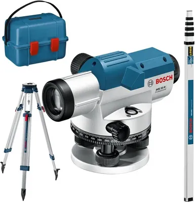 Zdjęcie produktu dla Bosch GOL 32 G, Poziomica optyczna, 120 m, Niebieski, Szary, 1 mm/m, Stopień, 10 - 50 °C