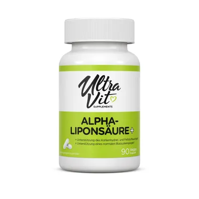 Produktbild von UltraVit Alpha Liponsäure 90 Kapseln Nahrungsergänzung für Stoffwechsel Energie