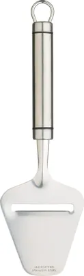 Käsehobel aus Edelstahl, 24 cm, mit ovalem Griff, silber