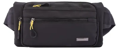 Produktbild von B Cavalli Herrenmarsupio schwarz Polyester mit Reißverschluss und Schultergurt Black B UNICA 43x16x6 cm