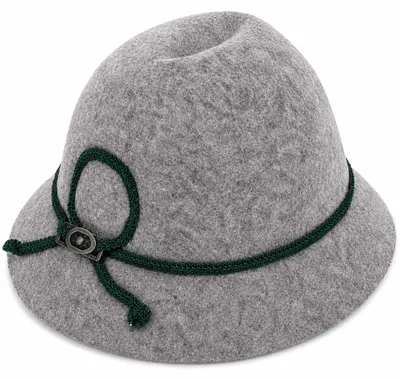 Produktbild von Isar-Trachten Kinder Trachtenhut mit Zierband 60102 | Grau Größe: 49
