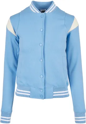 Produktbild von Urban Classics Ladies Inset College Sweat Jacket, Clearwater/whitesand, XS